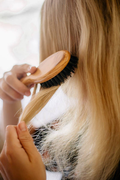 Haarbürste aus Olivenholz für feines Haar